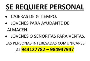 #PASCO || OPORTUNIDAD LABORAL EN EMPRESA PRIVADA

#ChambaSiHay
#CHAUPIMARCA