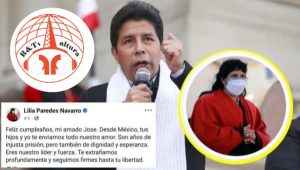 #PedroCastillo  ESPOSA DE CASTILLO ENVIA MENSAJE VÍA X POR SU CUMPLEAÑOS

Feliz …