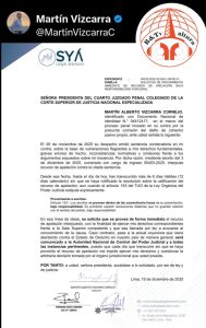 #LOULTIMO #lima |. DESDE LA CÁRCEL MARTÍN VIZCARRA SE QUEJA PORQUE NO HAY RESPUE…