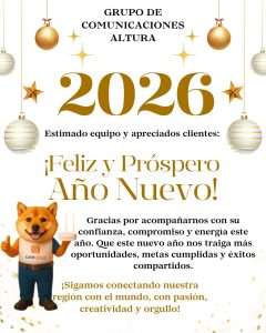 ¡Feliz Año Nuevo 2026!
Desde el Grupo de Comunicaciones Altura, queremos agrad…